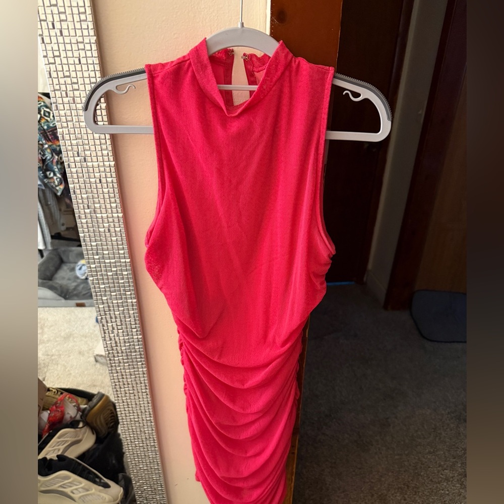 Hot pink dress